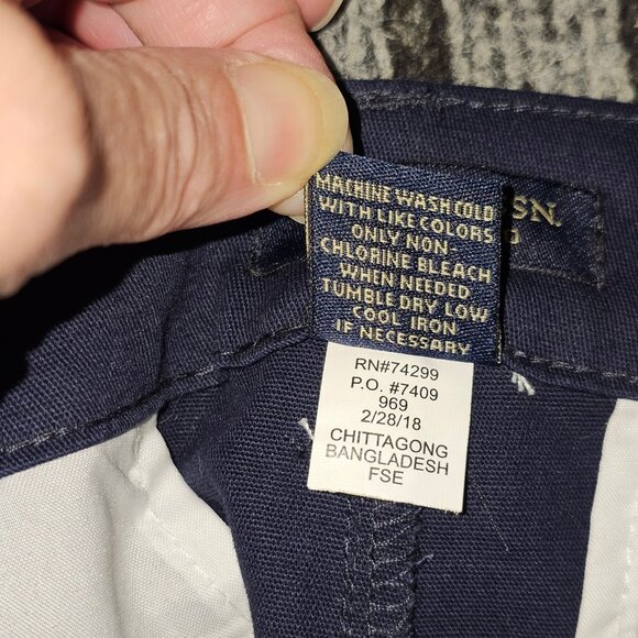 U.S. Polo Assn. Navy Blue Cotton-Blend Bermuda Shorts Size 3 Flat-Front With Poc - Picture 5 of 8